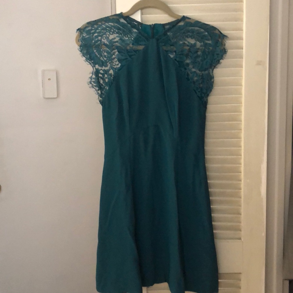 NWOT LOVER Forest Green Lace Dress, Size 6
